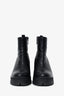 Prada Black Leather Heeled Chelsea Boots Size 35.5