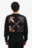 Off-White Black Cotton 'Caravaggio Painting' Crewneck Sweatshirt Size S Mens