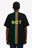 Gucci Black Cotton 'Fake/Not' T-Shirt Size S Mens