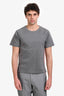 Thom Browne Grey Cotton Red Stripe T-Shirt Size 1 Mens