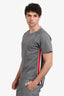 Thom Browne Grey Cotton Red Stripe T-Shirt Size 1 Mens