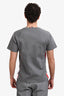 Thom Browne Grey Cotton Red Stripe T-Shirt Size 1 Mens
