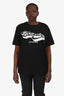 Balmain Black Cotton Retro Logo Short Sleeve T-Shirt Size S Mens