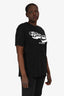 Balmain Black Cotton Retro Logo Short Sleeve T-Shirt Size S Mens