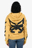 Off-White Yellow Cotton 'Agreement' Hoodie Size S Mens