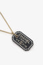 Pre-Loved Chanel™ Black Plastic Coco Chanel Pearl Tag Necklace
