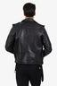 Acne Studios Black Cow Leather Biker Jacket Size 50 Mens