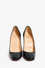 Christian Louboutin Black Patent Leather Square Toe Heels Size 39