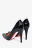 Christian Louboutin Black Patent Leather Square Toe Heels Size 39