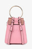 Chloe Pink Leather/Suede Mini Faye Crossbody