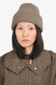 Hermès Taupe Cashmere/Mohair Ribbed Toque