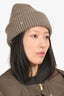 Hermès Taupe Cashmere/Mohair Ribbed Toque