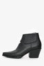 Christian Dior Black Leather Western Heeled Boots with Star Detail Size 38.5