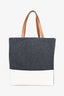 Marni Grey Felt White Leather Tote