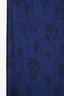 Alexander McQueen Blue/Black Skull Wool Scarf