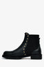 Valentino Black Leather Rockstud Chelsea Boots Size 37