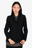 Christian Dior Black Silk/Wool Sweetheart Neckline Blazer Size 8 US