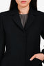 Christian Dior Black Silk/Wool Sweetheart Neckline Blazer Size 8 US