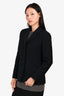 Christian Dior Black Silk/Wool Sweetheart Neckline Blazer Size 8 US