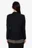 Christian Dior Black Silk/Wool Sweetheart Neckline Blazer Size 8 US