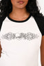 Chrome Hearts White/Black Graphic Logo Short Sleeve T-Shirt Size M