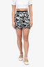 Pre-Loved Chanel™ 2022 Black/White Silk Mini Skirt/Shorts Size 36