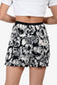 Pre-Loved Chanel™ 2022 Black/White Silk Mini Skirt/Shorts Size 36