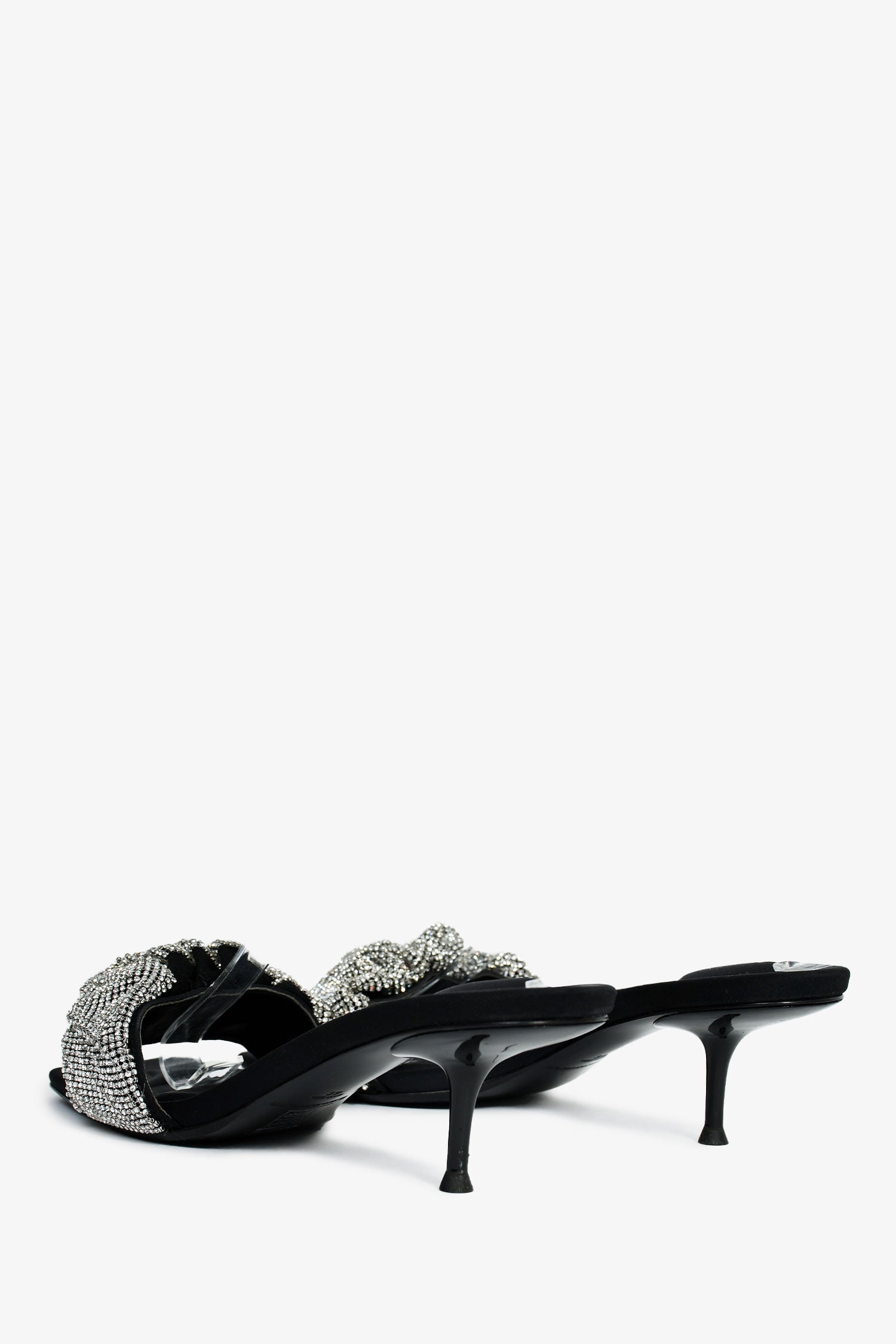 Alexander Wang Black Crystal Embellished Kitten Heels Size 39