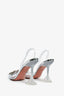 Amina Muaddi PVC Crystal Embellished Pointed Pumps Size 39