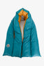 Moncler Blue/Orange Puffer Down Stole