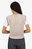 Brunello Cucinelli Beige Openwork Rib Sweater Vest Size XS