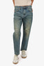 R13 Blue Denim Distressed Straight Leg Jeans Size 27