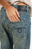 R13 Blue Denim Distressed Straight Leg Jeans Size 27