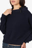 Miu Miu Navy Cashmere Bow Off-the-shoulder Sweater Size 38