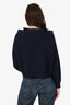 Miu Miu Navy Cashmere Bow Off-the-shoulder Sweater Size 38