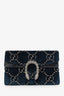 Gucci Navy Velvet GG Monogram Super Mini Dionysus Chain Bag