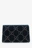 Gucci Navy Velvet GG Monogram Super Mini Dionysus Chain Bag