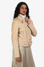A.L.C. Cream Tied Sides Leather Jacket Size 6