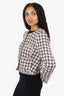 Veronica Beard White/Black Metallic Tweed Houndstooth Cirtane Jacket Size 6