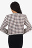 Veronica Beard White/Black Metallic Tweed Houndstooth Cirtane Jacket Size 6
