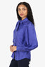 Zimmermann Purple Silk Tie Back Blouse Size 1