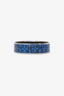 Hermès Blue/Black Enamel Printed Wide Balcons du Guadalquivir Bracelet