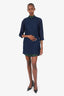 Sacai Luck Navy/Green Two-piece Long Sleeve Dress Size 1