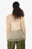 Diotima Yellow Sequins Mesh Long Sleeve Top Size 1