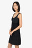 Louis Vuitton Black Wool Lace Sleeveless Mini Dress Size 38