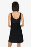 Louis Vuitton Black Wool Lace Sleeveless Mini Dress Size 38