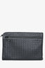 Bottega Veneta Grey Intrecciato Leather Laptop Case