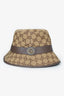 Gucci Brown Canvas/Leather Trim Monogram Bucket Hat Size M