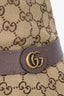 Gucci Brown Canvas/Leather Trim Monogram Bucket Hat Size M