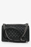 Pre-Loved Chanel 2014 Black Caviar Old Medium Boy Bag